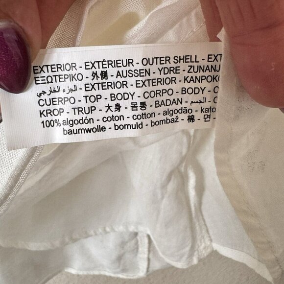 NWT ZARA Women Size M Medium Embroidered Dress 0881/130 White New - Picture 12 of 14